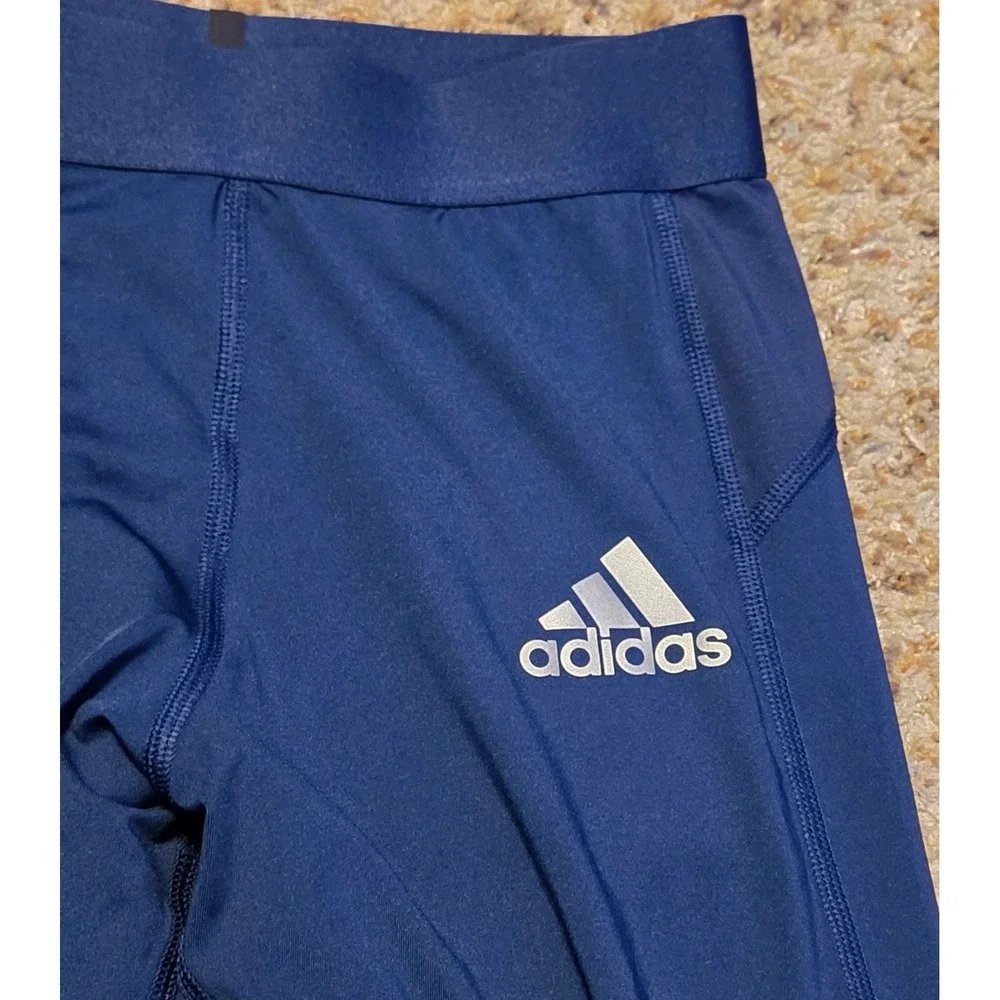 Adidas‎ Techfit Running Tights Pants Mens Size Medium Blue PrimeGreen
